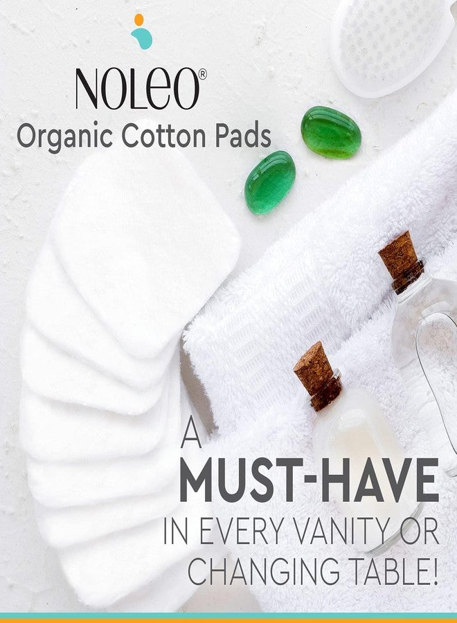 NOLEO Organic Cotton Pads (450 Count (Pack of 3), Large & Pressed) - Lint Free, Soft, No Hard Edges, 3" 54x3 54 - Image 2