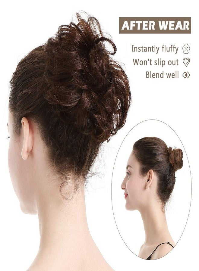 بارسدار وصلات شعر بارسدار على شكل كعكة شعر بشري - قطع شعر حقيقية على شكل كعكة شعر يومية - خصلات شعر بني وأشقر - Image 4