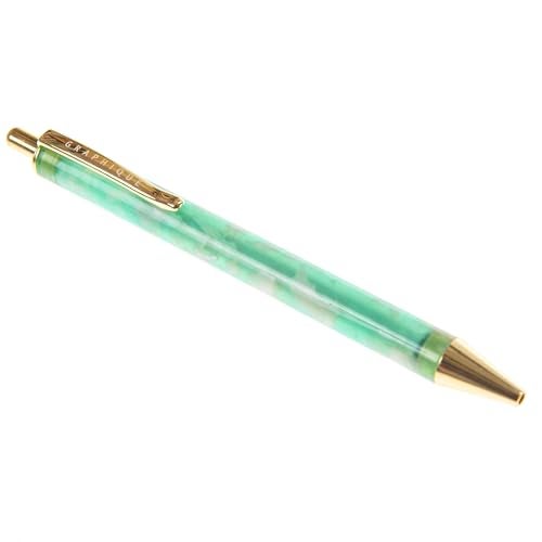 Graphique Mint Glitter Faux Tortoise Shell Pen - 5.5" Refillable Black Ink Ballpoint Pen with Faux Tortoise Shell & Matching Gift Box, Makes a Beautiful and Unique Gift - Image 1