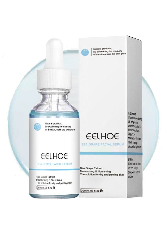 EELHOE Sea Grape Facial Serum 30ml,Reduce Wrinkles And Fine Lines, Improve Skin Elasticity And Softness, Fade Freckles And Dark Spots, Replenish Moisture, Shrink Pores, Suitable For All Skin Types - Image 1