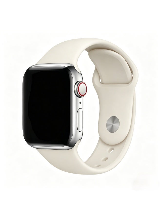 حزام Apple Watch 45 مم 44 مم 42 مم من السيليكون لاستبدال iWatch Series 9/8/7/SE/6/5/4/3/2/1 - Image 1