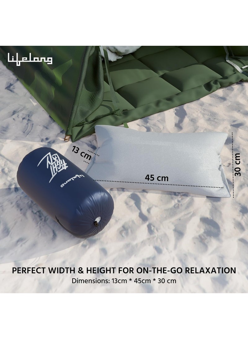 Lifelong Lifelong Pillow for Camping-Neck Pillow for Travel-Travel Accessories Use While Sleeping in Airplane,Car,Hammock Bed&Camp -Car Pillow with Portable Bag -Small Portable Pillow for Adults&Kids,Grey  - Image 2