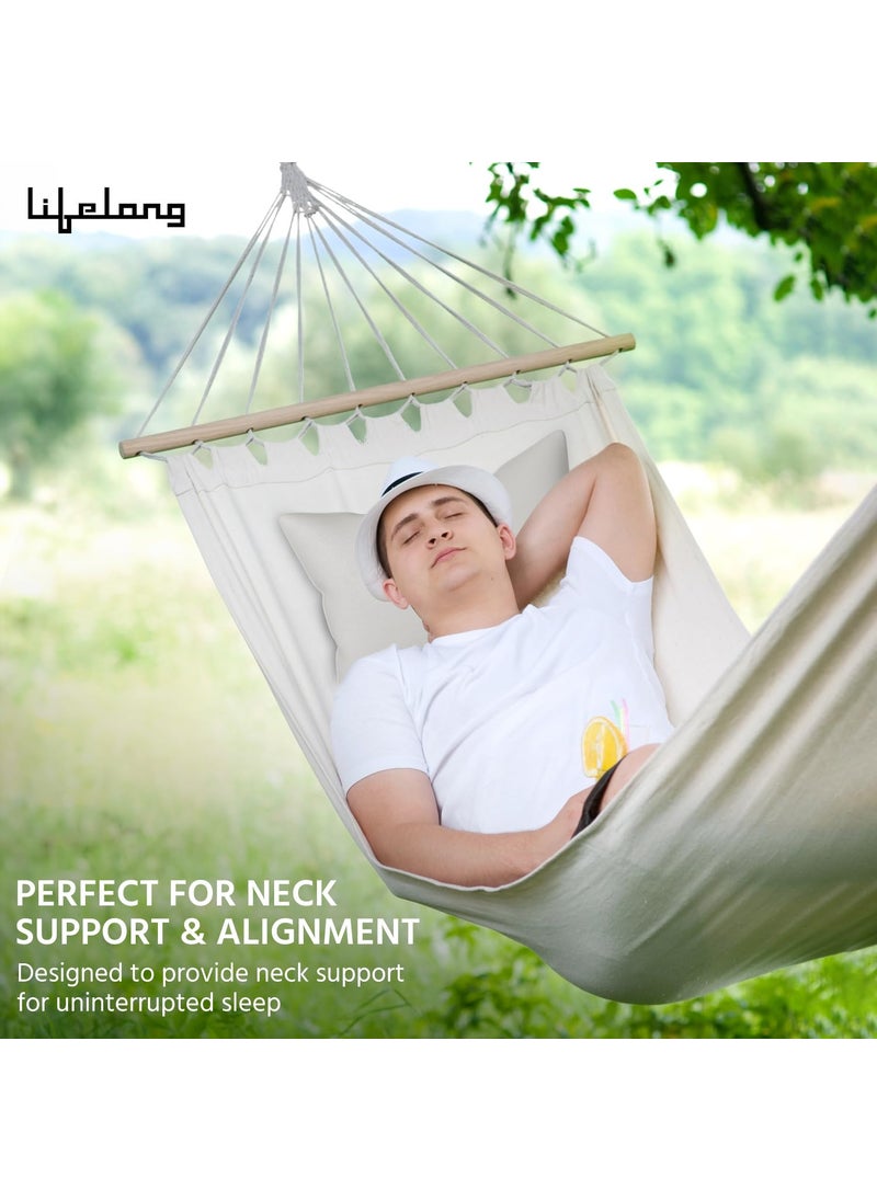 Lifelong Lifelong Pillow for Camping-Neck Pillow for Travel-Travel Accessories Use While Sleeping in Airplane,Car,Hammock Bed&Camp -Car Pillow with Portable Bag -Small Portable Pillow for Adults&Kids,Grey  - Image 4