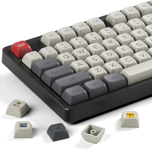 GMKWTL XDA Profile PBT Keycaps, Retro Game Console Custom Keycap Set, XVX Keyboard Keycap 75 Percent with Dye-Sublimation Suitable for Most 65% 80% 100% Gateron Cherry MX Switches Mechanical Keyboard - Image 1