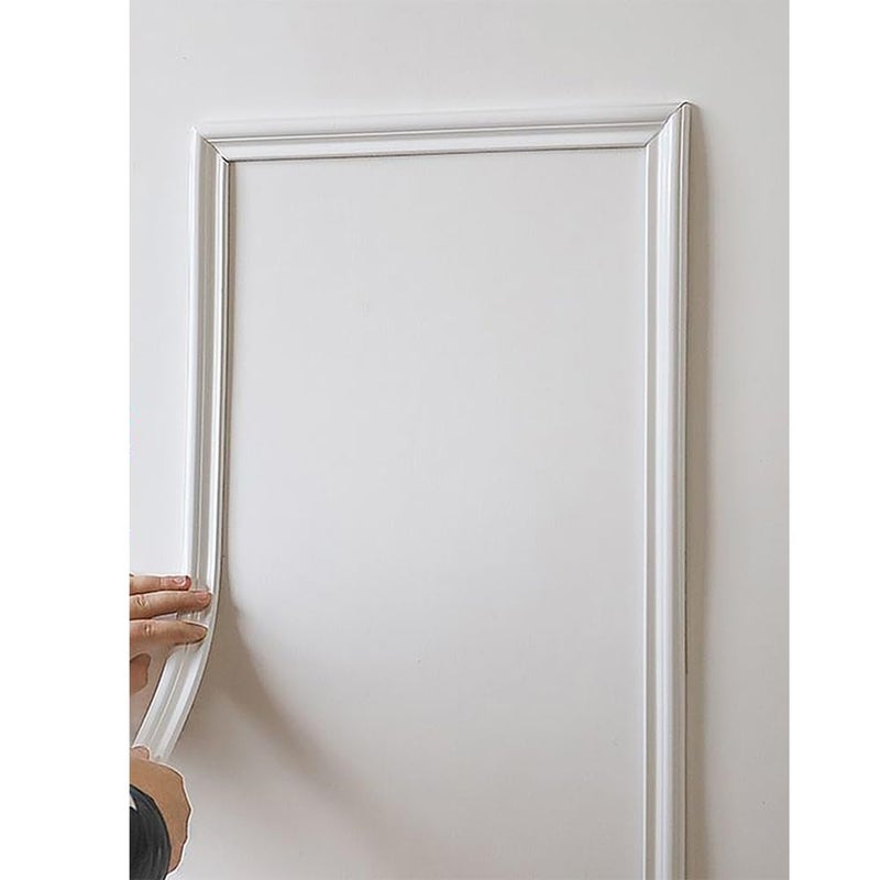 LaRolls Peel and Stick Flexible Wall Molding Trim Self Adhesive Decorative Strips, DIY 3D Ceiling Trim for Home DÃ©cor on Cabinet Door Mirror Frame, 1.3in(W) Ã—16ft(L), White - Image 1