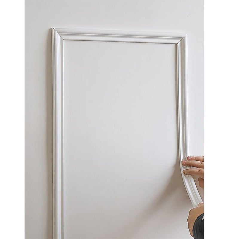 LaRolls Peel and Stick Flexible Wall Molding Trim Self Adhesive Decorative Strips, DIY 3D Ceiling Trim for Home DÃ©cor on Cabinet Door Mirror Frame, 1.3in(W) Ã—16ft(L), White - Image 2