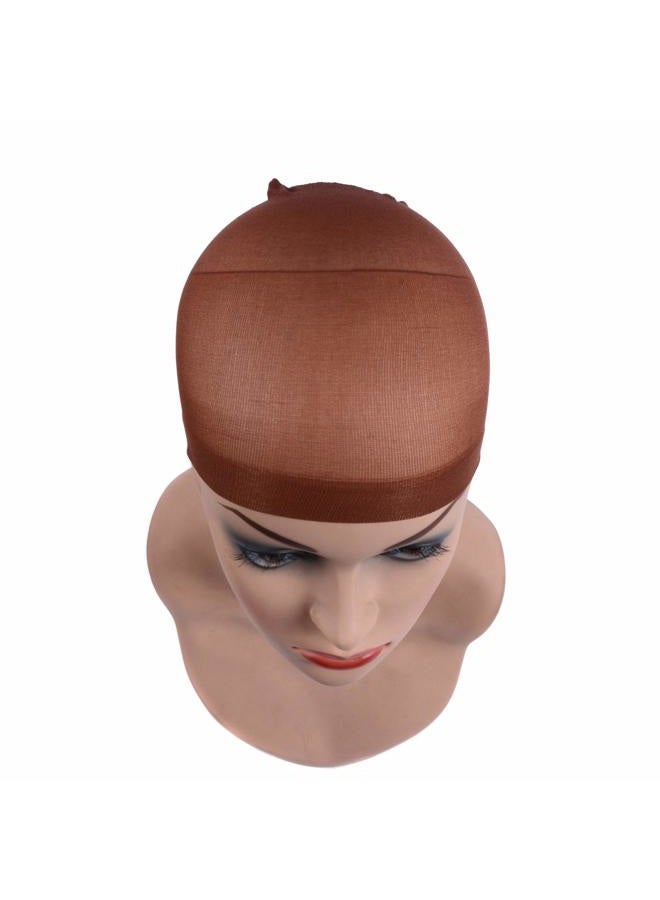 yantaisiyu 12 Pieces Wig Caps Stocking Wig Cap for Lace Front Wigs Nylon Wig Cap for Women Mesh Wig Cap(Dark Brown) - Image 2