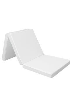 Jourvent Multifunctional Tri-Fold Mattress, Constant Temperature Gel Memory Foam Filling, Suitable for Fitness, Camping and Napping, Soft Single Portable Guest Bed, White  - Image 1