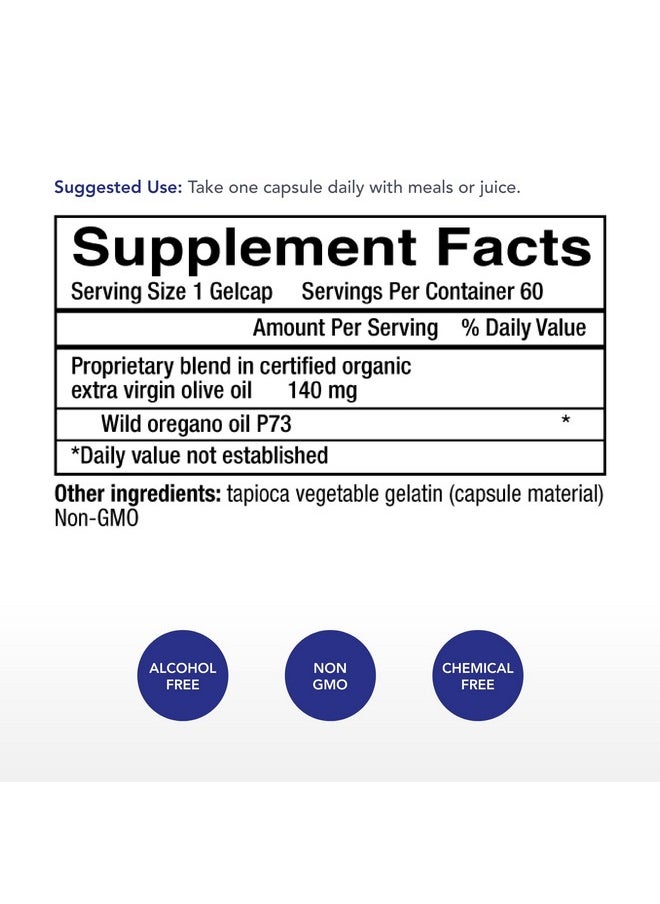 Physician's Strength - Wild Oil Of Oregano 60 Gelcaps Non Gmo 60 Servings - Image 1