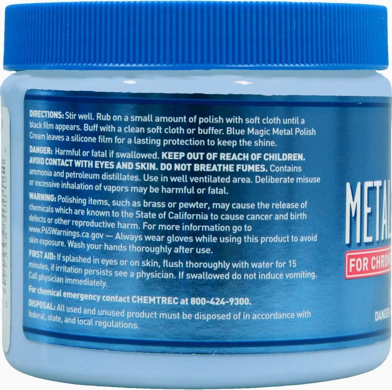 Blue Magic 500-06 Metal Polish Cream Non-Abrasive Tarnish and Oxidation Remover for Chrome, Aluminium, Brass, Copper, Sterling Silver and Stainless Steel, 19.25 oz., Pack of 1 - Image 3