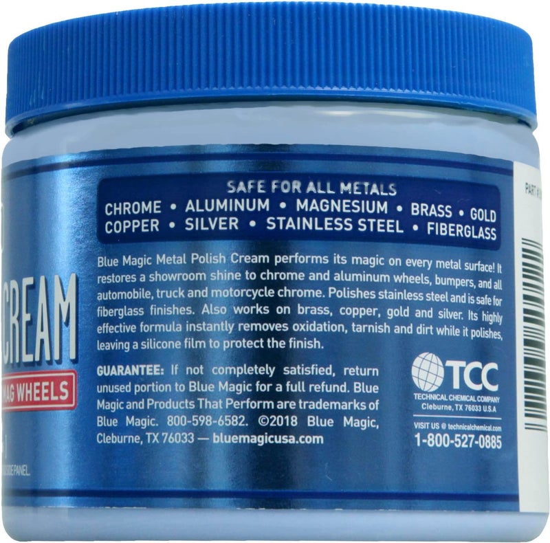 Blue Magic 500-06 Metal Polish Cream Non-Abrasive Tarnish and Oxidation Remover for Chrome, Aluminium, Brass, Copper, Sterling Silver and Stainless Steel, 19.25 oz., Pack of 1 - Image 4