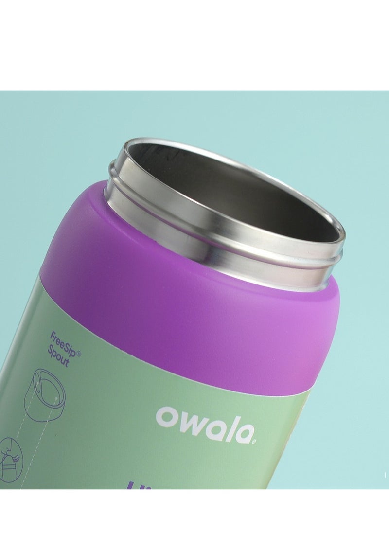 Owala - FreeSip Insulated Stainless Steel Water Bottle with Straw for Sports and Travel, BPA-Free, 24-Ounce, Pink - Image 1
