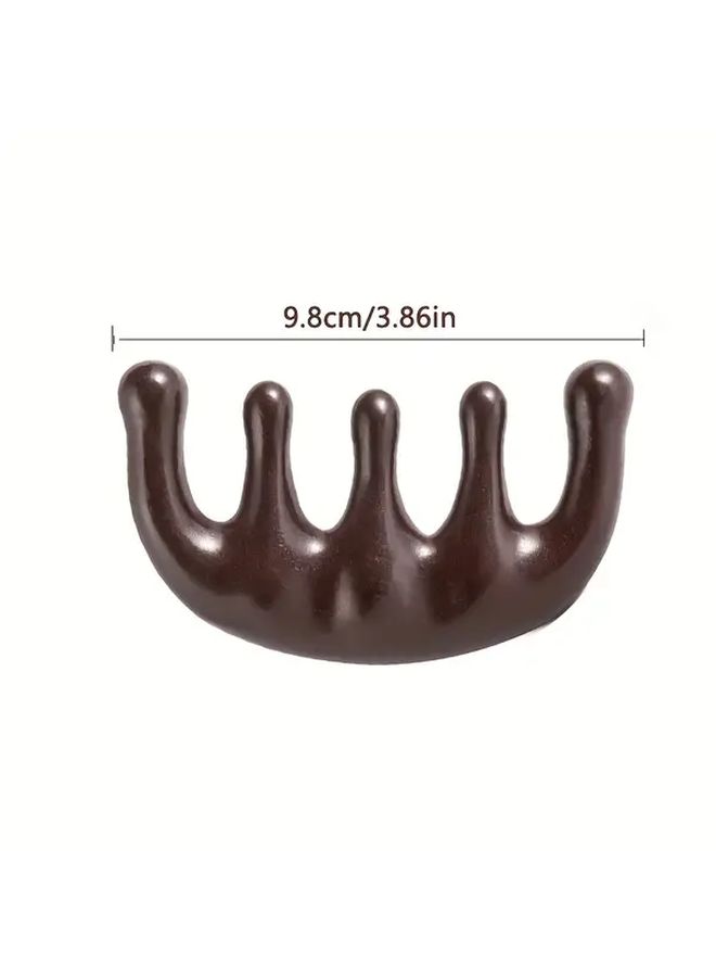 4pcs Five Tooth Handleless Meridian Massage Comb Unisex Scalp Brush Promotes Blood Circulation - Image 3