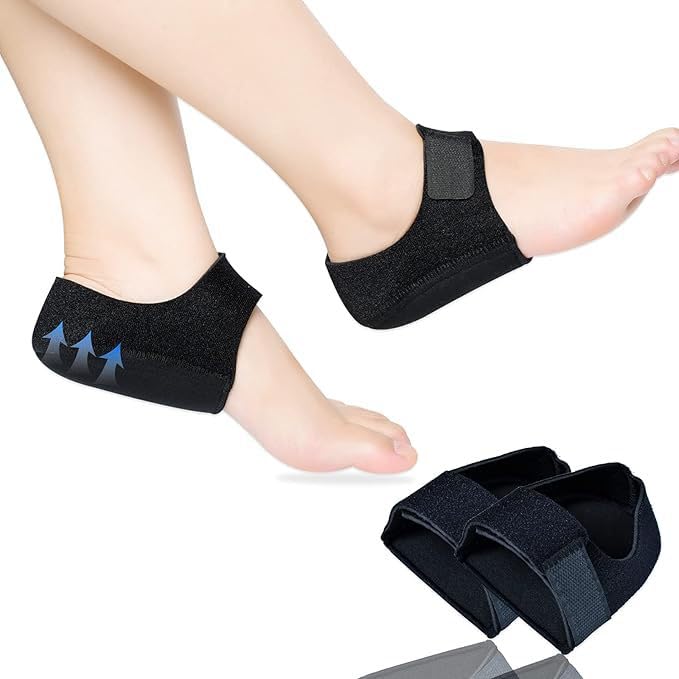 CETAPLAST 2 Pieces Plantar Fasciitis Heel Protectors and Gel Heel Cups – Premium Heel Pads for Women and Men to Relieve Heel Spur Pain, Achilles Tendonitis, and Cracked Heels; Shock-Absorbing Heel Inserts for Shoes with Superior Cushion Support -2 Pieces (Black, S (35-40)) - Image 1