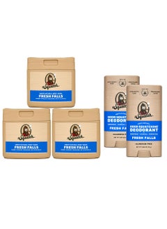 Dr. Squatch Dr Squatch NEW Natural Body Wash and Deodorant for Men Gift Set  Fresh Falls  NonExfoliating Body Wash 8 oz 3 Pack  OdorSquatching Aluminum Free Deodorant 265 oz 2 Pack 