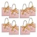 TKSBAG 50Pack Small Thank You Gift Bags With Handles55x 25x47 Mini Pink Gift Bags Bulk for Baby Shower Birthday Wedding Party Favors - Image 1
