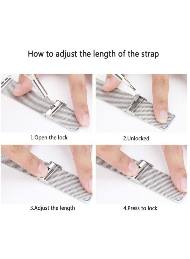 Compatible for Honor Band 6/Honor Band 7 Strap Stainless Steel Metal Bracelet Replacement Band Metal Integrated Case Strap Wristband Sport Band for Women Men  - Image 5