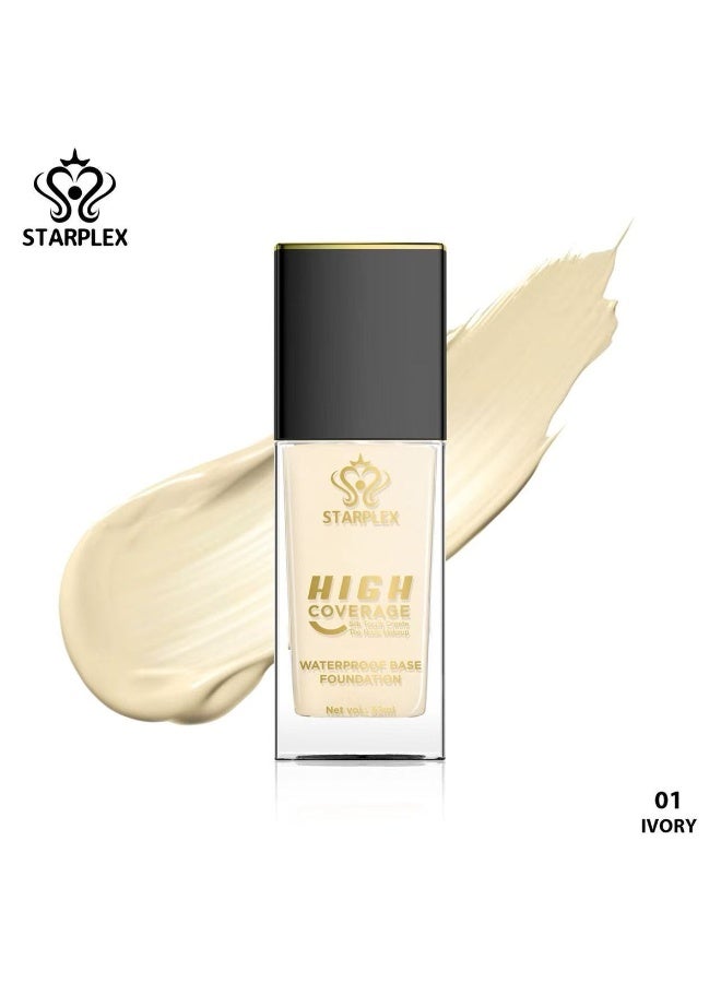 STARPLEX Liquid Foundation Full Coverage Matte Foundation 30ml IVORY, Waterproof Long Lasting Oil Control, Poreless Lightweight Breathable, Transfer Proof No Stick to Clothes Scarf - Image 5