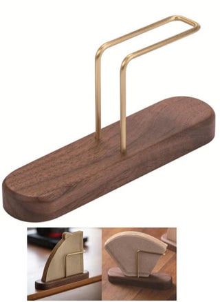 Walnut Base Coffee Filter Holder Pure Brass Coffee Filter Paper Storage Rack Filter Paper Container Stand Suitable For V60 And Fan Shape And Flat-Bottomed Pour Over Filter Paper - pzsku/ZF26D59459F2F64AA2239Z/45/_/1700709972/6f1f0fac-075e-4ac6-b725-91b41e610e54