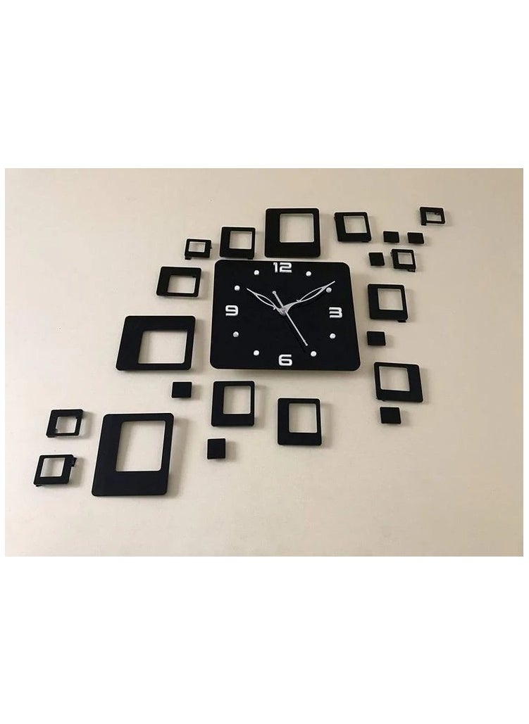 Squares Wall Clock Decoration Acrylic Beautiful desighn unique design - pzsku/ZF26D5B555BB0234BC52EZ/45/_/1725350104/96ef73cb-04fc-4b56-93e0-333893483576