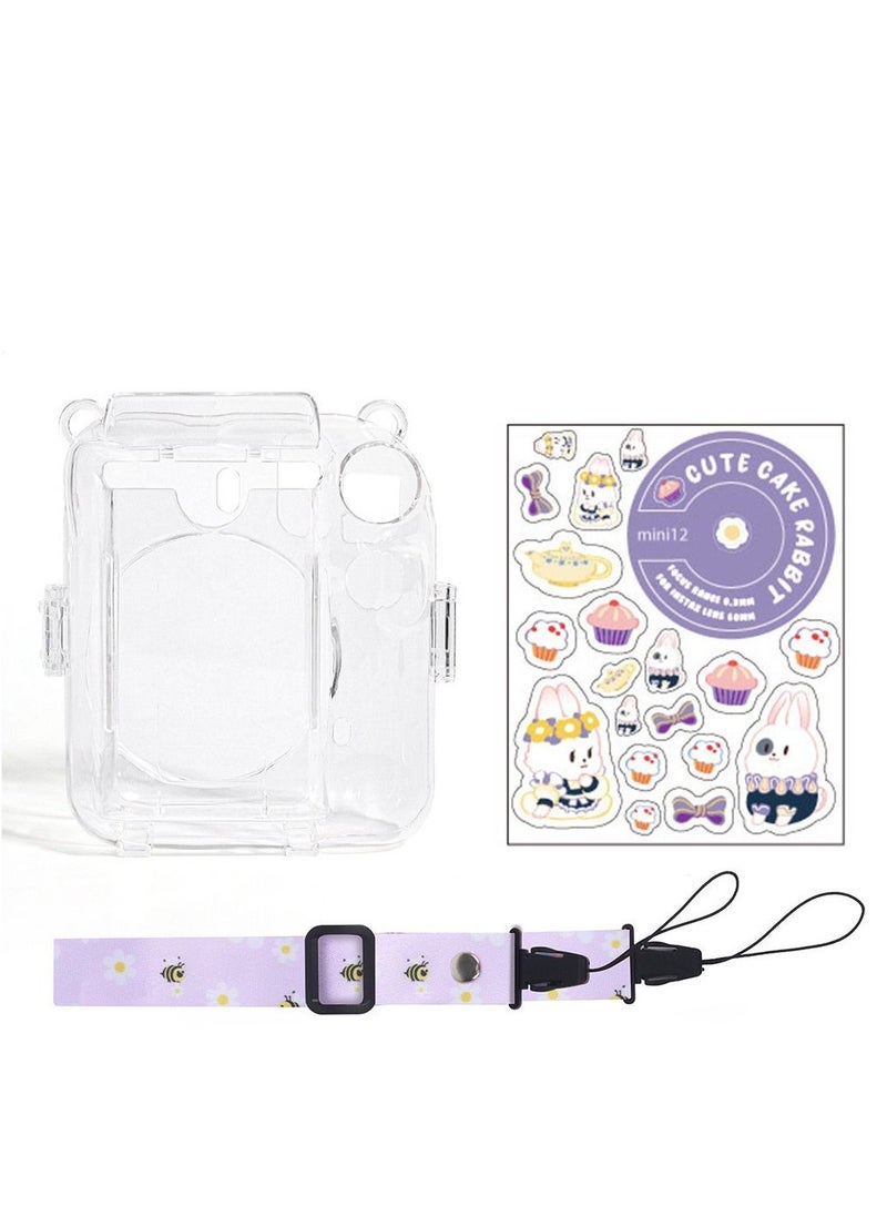 ماركة غير محددة FujiFilm Instax ميني 12 كاميرا فورية تخزين الصور القضية حامي حمالة الكتف ملصقات جميلة  - Image 1