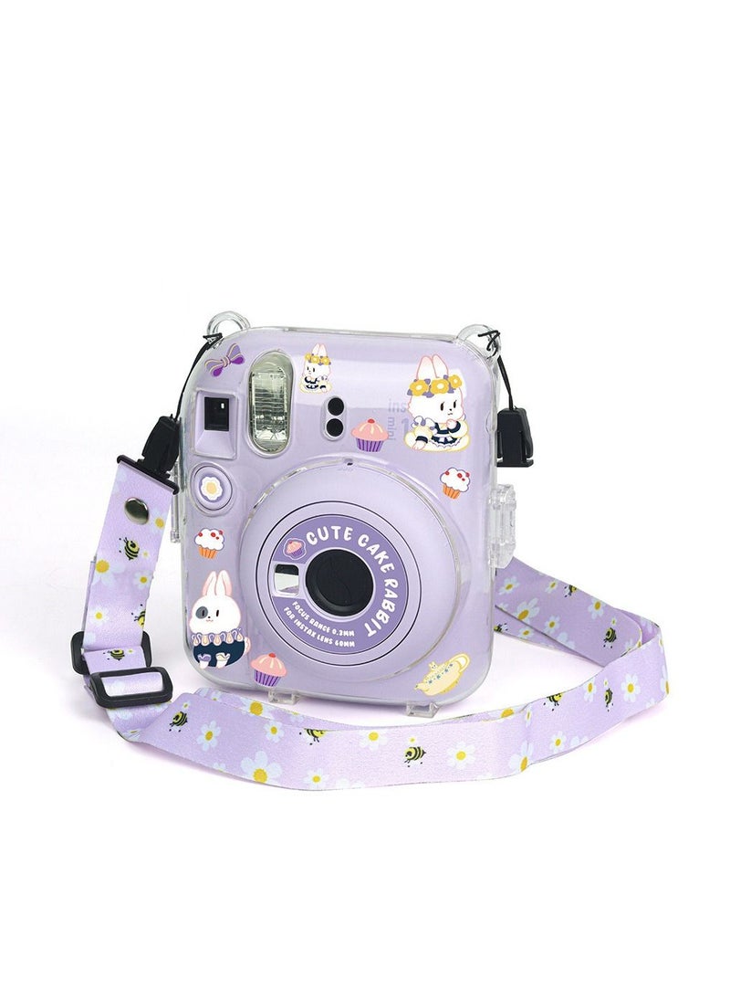ماركة غير محددة FujiFilm Instax ميني 12 كاميرا فورية تخزين الصور القضية حامي حمالة الكتف ملصقات جميلة  - Image 2