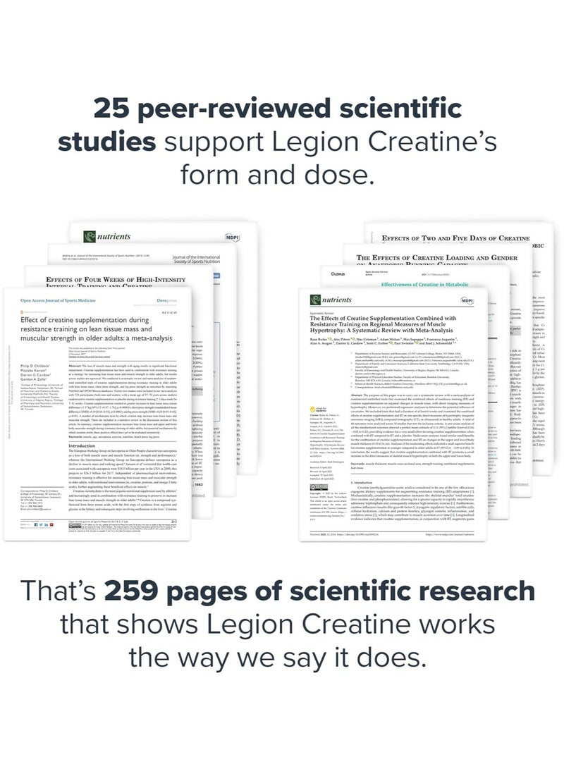 Legion Athletics Micronized Creatine Monohydrate, Unflavored, Boosts Muscle and Strength Pain, Enhances Post-Workout Recovery, Improves Muscular Endurance, 60 Servings/Dietary Supplement/Net WT 312 G / 11 Oz /0.69 LBS - Image 5