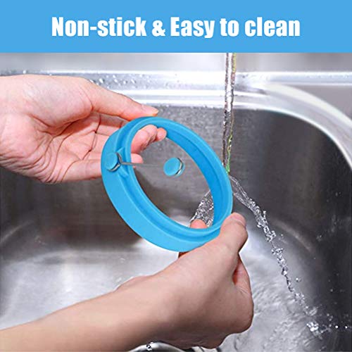 Emoly Silicone Non Stick, Egg Cooking Rings, Perfect Fried Egg Mold or Pancake Rings (New,4pcs), Multicolor - Image 5