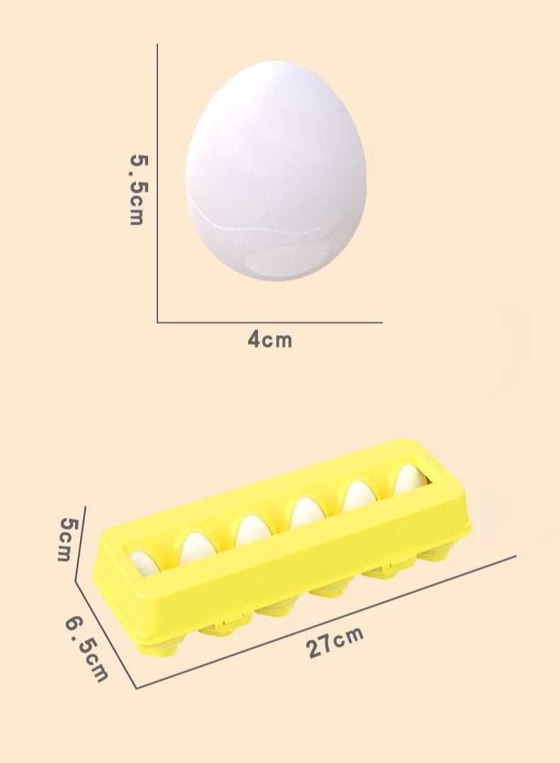 Easter Matching Game Eggs for Toddlers 12 pcs Set Color  Shape Egg Puzzle Toys Montessori Geometric Puzzle Sorter Smart Egg  Educational Preschool Fine Motor Skill Gifts for 1 2 3 Years Old Kids Boys Girls - Image 2