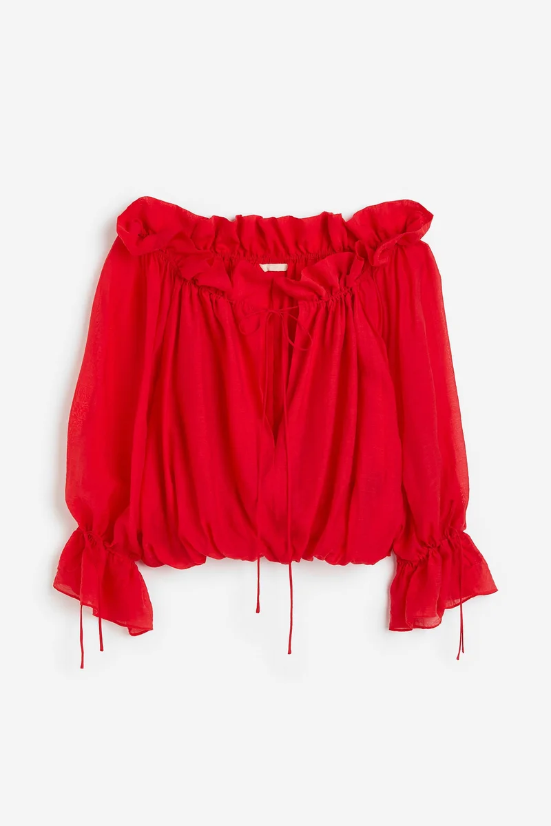 H&M Bardot Knitted Crop Top