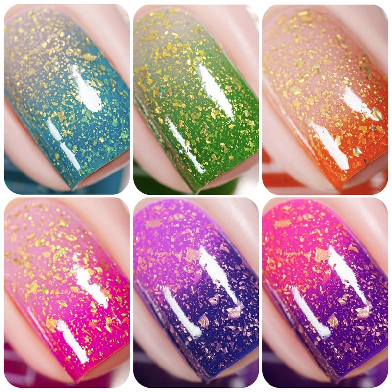 Vishine Color Changing Mood Nail Gel Polish Set - Temperature Color Changing UV LED Varnish Chameleon Gel Nail Art 8ml (Set002) - Image 2