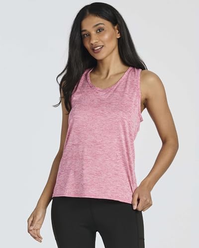 REALESSENTIALS Real Essentials 5 Pack Womens Crossback Keyhole Open Back Workout Tank Top DryFit Sleeveless Yoga Gym Available in Plus - Image 3