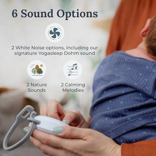 Yogasleep Hushh 2 Portable Sound Machine (Grey) for Baby and Kids, Backlit Buttons & Night Light, Durable, 6 Soothing Natural Sounds, Easy to Use Timer, Volume Control & Toddler Lock, Noise Canceling - Image 3