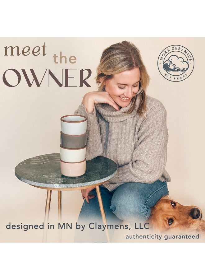 مورا طقم أواني مورا سيراميك سعة 6 أونصات، 6 قطع - أطباق خبز آمنة للاستخدام في الفرن للحلوى، والكريمة بروليه، والسوفليه، والديب، والكاسترد، والآيس كريم - Image 2