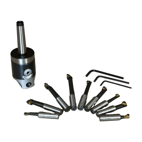 ONESTEP-TOOLS Boring Head 2"(7/8-20) With MT2 Shank 3/8-16 Thread and 9Pcs 1/2" Shank Boring Bar Sets - Image 4