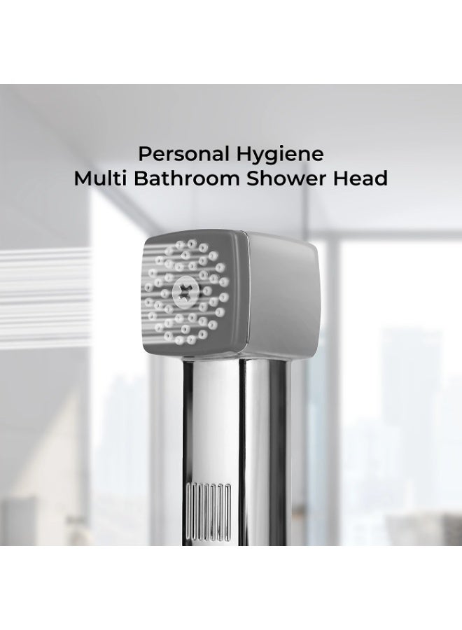 GEEPAS Geepas Handheld Toilet Bidet Sprayer Shattaf, High-Pressure Hand Jet with Flexible Hose and Wall Mount, Chrome Finish, Easy to Install for Superior Hygiene - Image 5