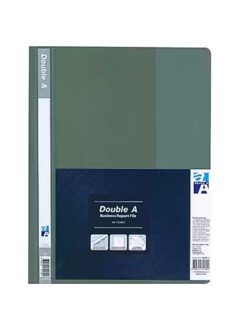 Report File A4 Grey, Clear Front Report Covers Project File For School Office Pack of 12