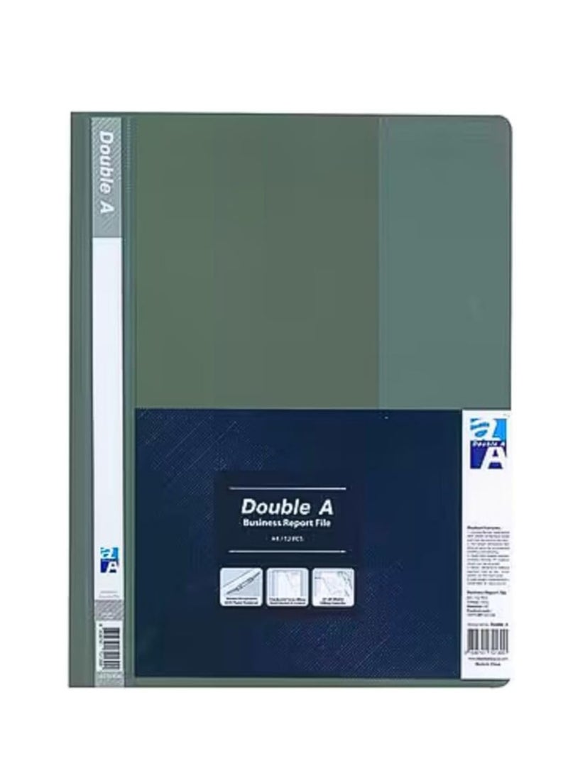 Generic - Report File A4 Grey, Clear Front Report Covers Project File For School Office Pack of 12 - Image 1