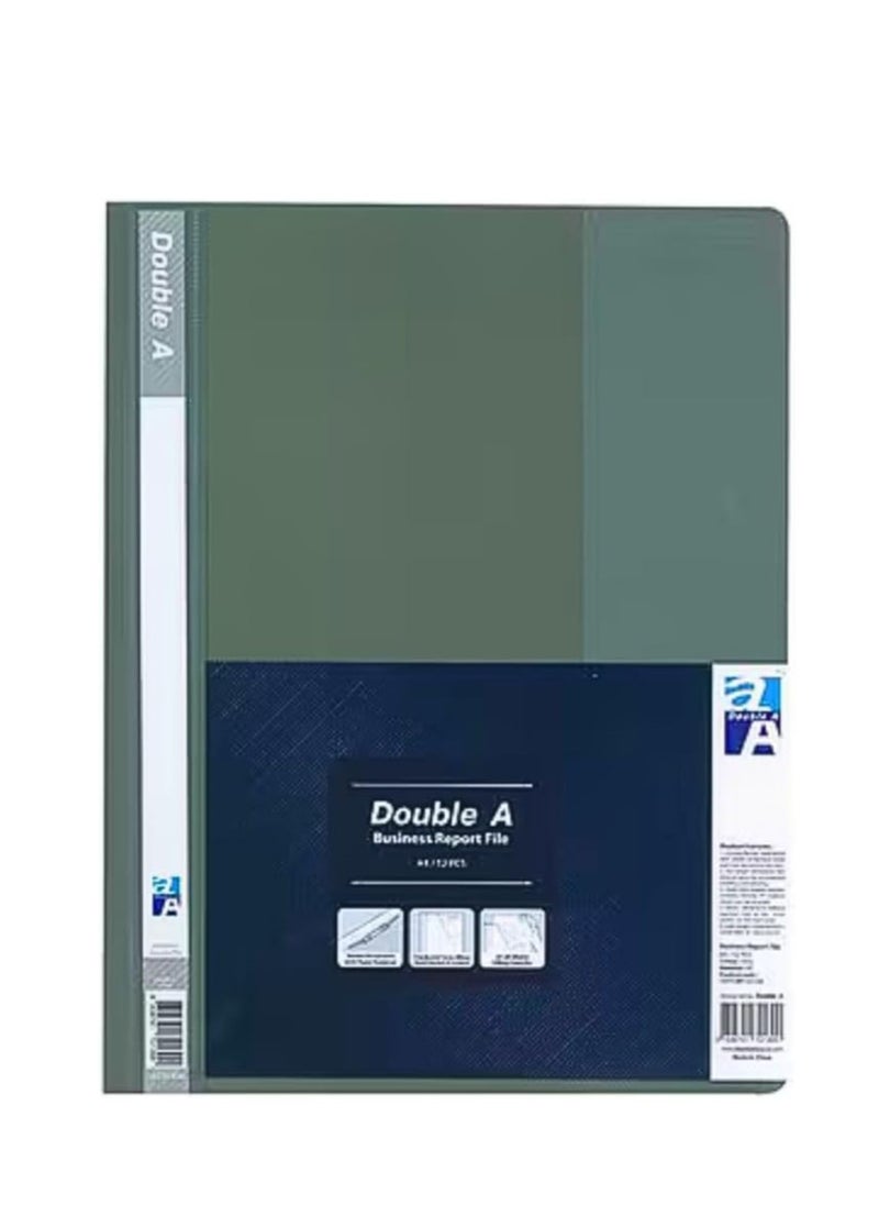 Generic - Report File A4 Grey, Clear Front Report Covers Project File For School Office Pack of 12 - Image 1