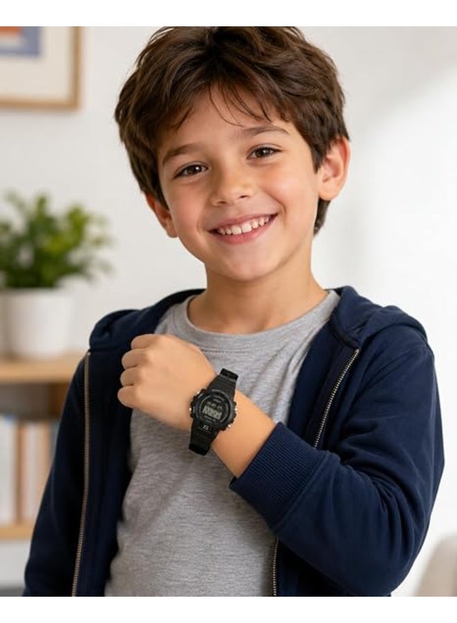 First Choice Digital Sport Watch for Kids and Teens, LED Electronic Wristwatch with Alarm, Stopwatch, and Black Silicone Strap - Image 3