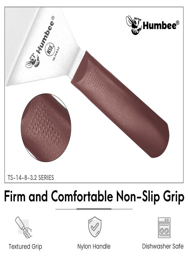 Humbee 9" x 3" Solid Beveled Edge Turner, Dishwasher Safe NSF, Shovel Brown - Image 3