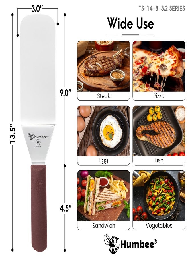 Humbee 9" x 3" Solid Beveled Edge Turner, Dishwasher Safe NSF, Shovel Brown - Image 4