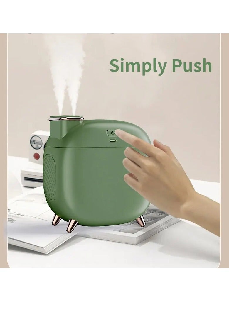 AROAQ Mini Home Desktop Humidifier, USB Rechargeable Large Capacity Humidifier, Ultra Quiet Cool Mist Purification Mini Humidifier, Portable Essential Oil Diffuser For Desktop Living Room Yoga, (Green)  - Image 3