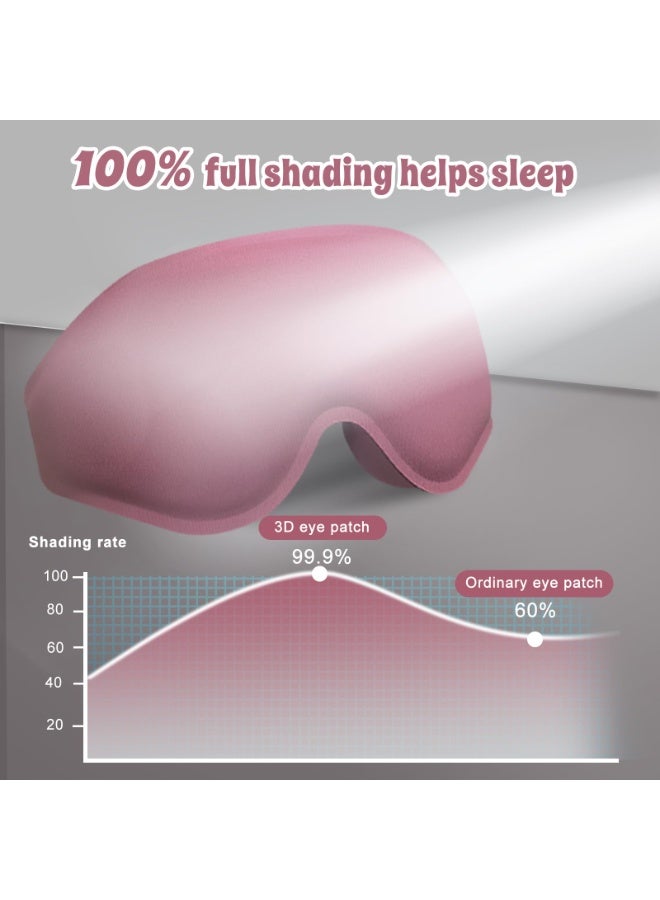 كيو زد قناع عيون متطور ثلاثي الأبعاد للنوم، قناع عيون ناعم للغاية لطيف على البشرة، قناع عيون معتم 100% للنوم، قناع نوم لتمديد الرموش، أقنعة عيون للنوم للرجال والنساء - Image 4