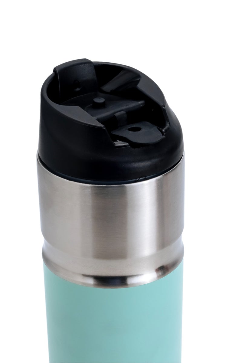 NESSAN Teal Blue Dual-Use Travel Mug 380ml - Double Wall Vacuum Insulated Stainless Steel Cup with Straw & Direct Sip Lid - Image 2