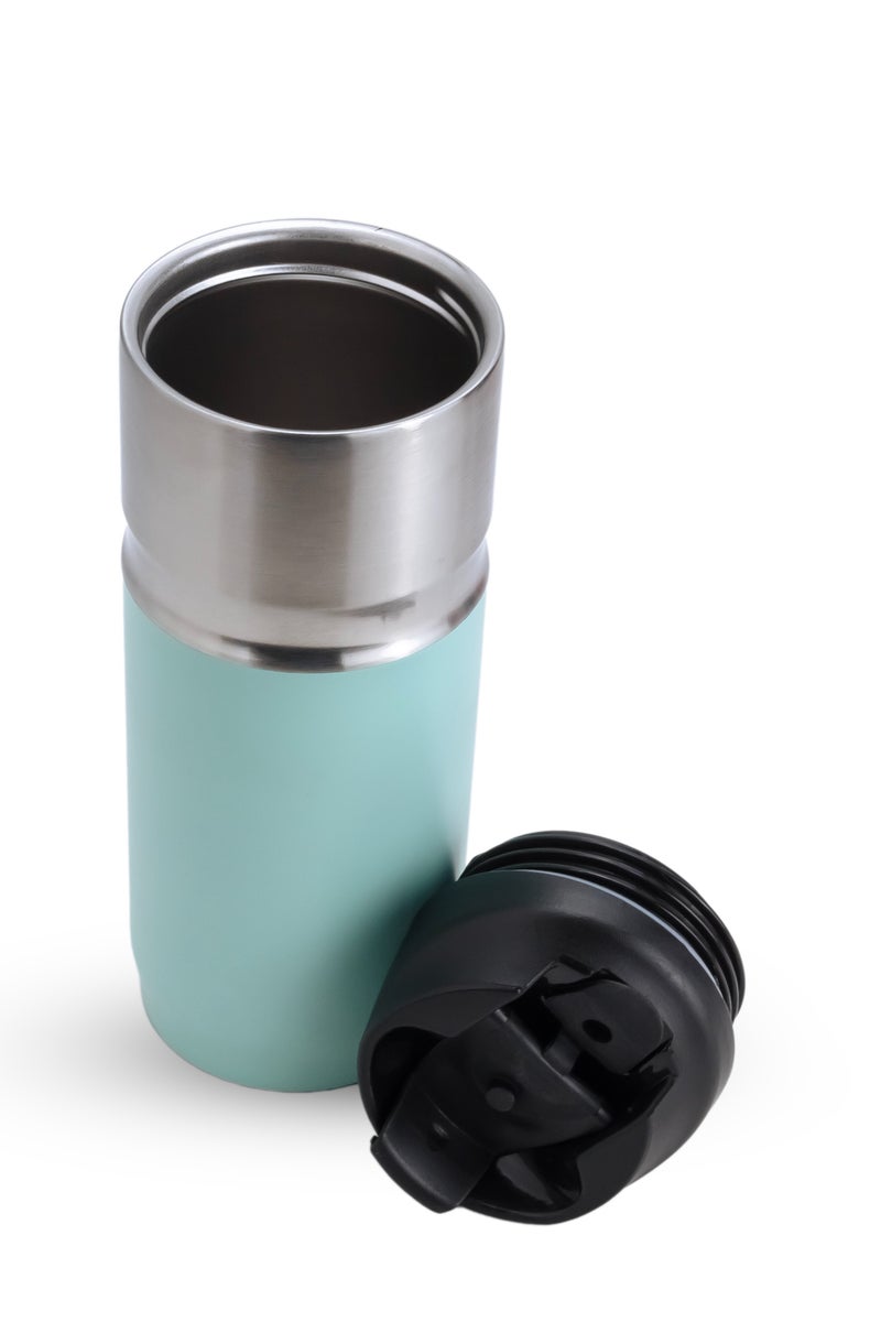 NESSAN Teal Blue Dual-Use Travel Mug 380ml - Double Wall Vacuum Insulated Stainless Steel Cup with Straw & Direct Sip Lid - Image 5