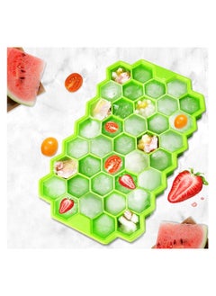 Honeycomb Silicone Flexible Ice Cube Tray with Lid, 37 Holes, Flexible and Soft Suitable for Beverage Fridge Freezer for Making Small Ice Cubes- Green - pzsku/ZF26E251D353EDF801394Z/45/_/1735657748/b8fd5490-af07-4d18-afbe-d3791d75c2e6