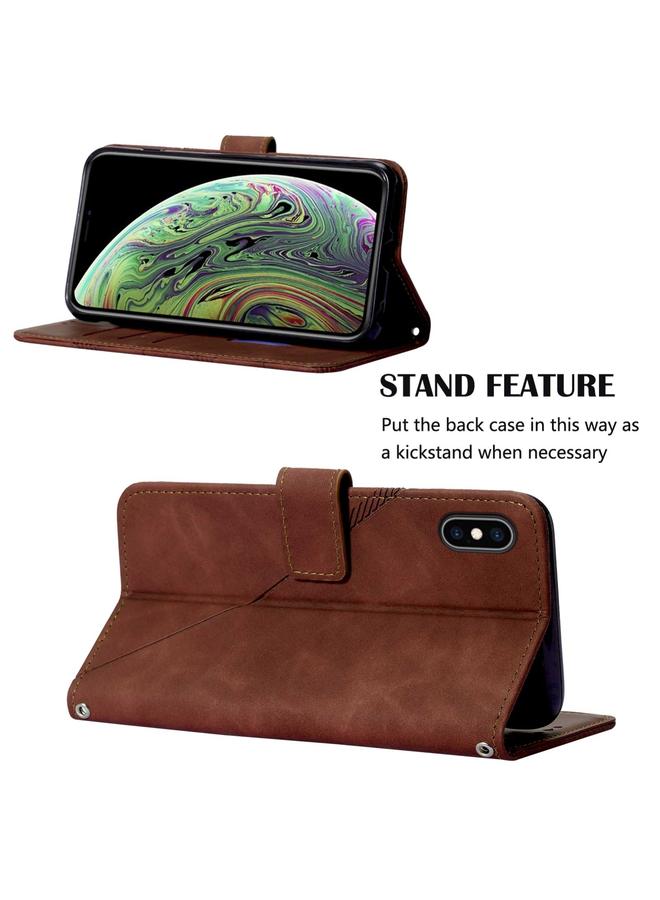 S-TOP Case For iPhone XS Max Crossbody 3D Embossed Flip Leather Phone Case - Image 5