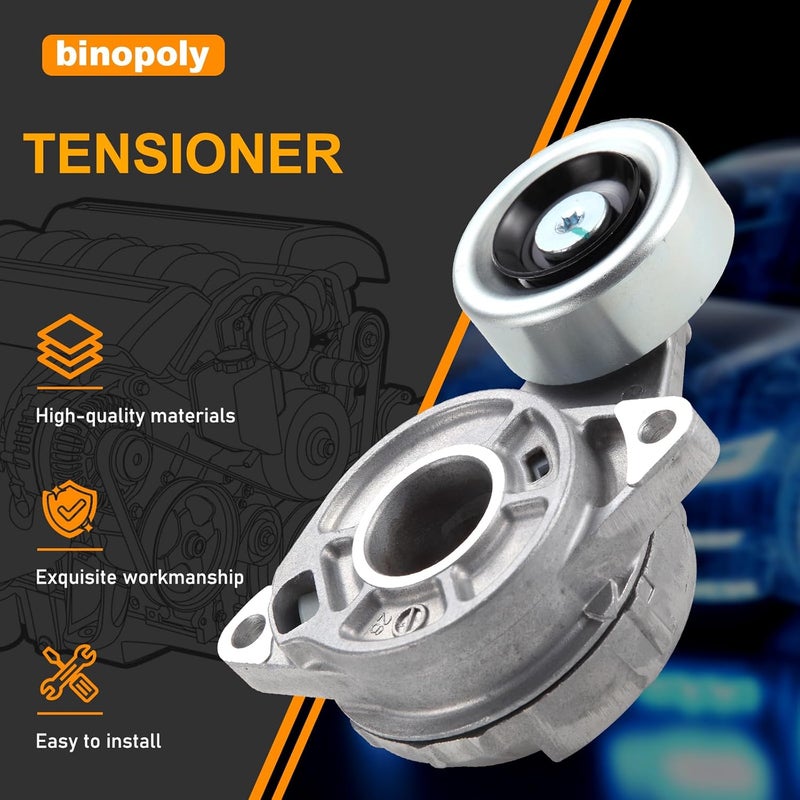 binopoly 39182 Drive Belt Tensioner Assembly With Pulley for Honda City 2010-2014 4-Cyl. 1.5L - Image 4