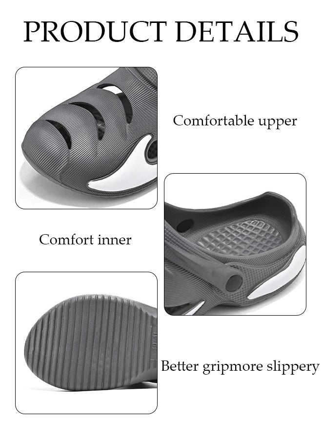 DUNISO Men's slippers Summer Sandals Lightweight Slide Sandal with Non-slip Soles Thick Sole Beach Slipper Breathable Slip-on Sandal House Flat Slipper for Pool Beach Yard Kitchen Shower  - Image 3